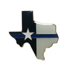 Texas Thin Blue Line Tie Tac Lapel Pin
